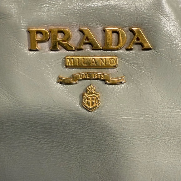 Prada Vitello Shine Double Zip 2way Tote in Grey - Picture 10 of 16